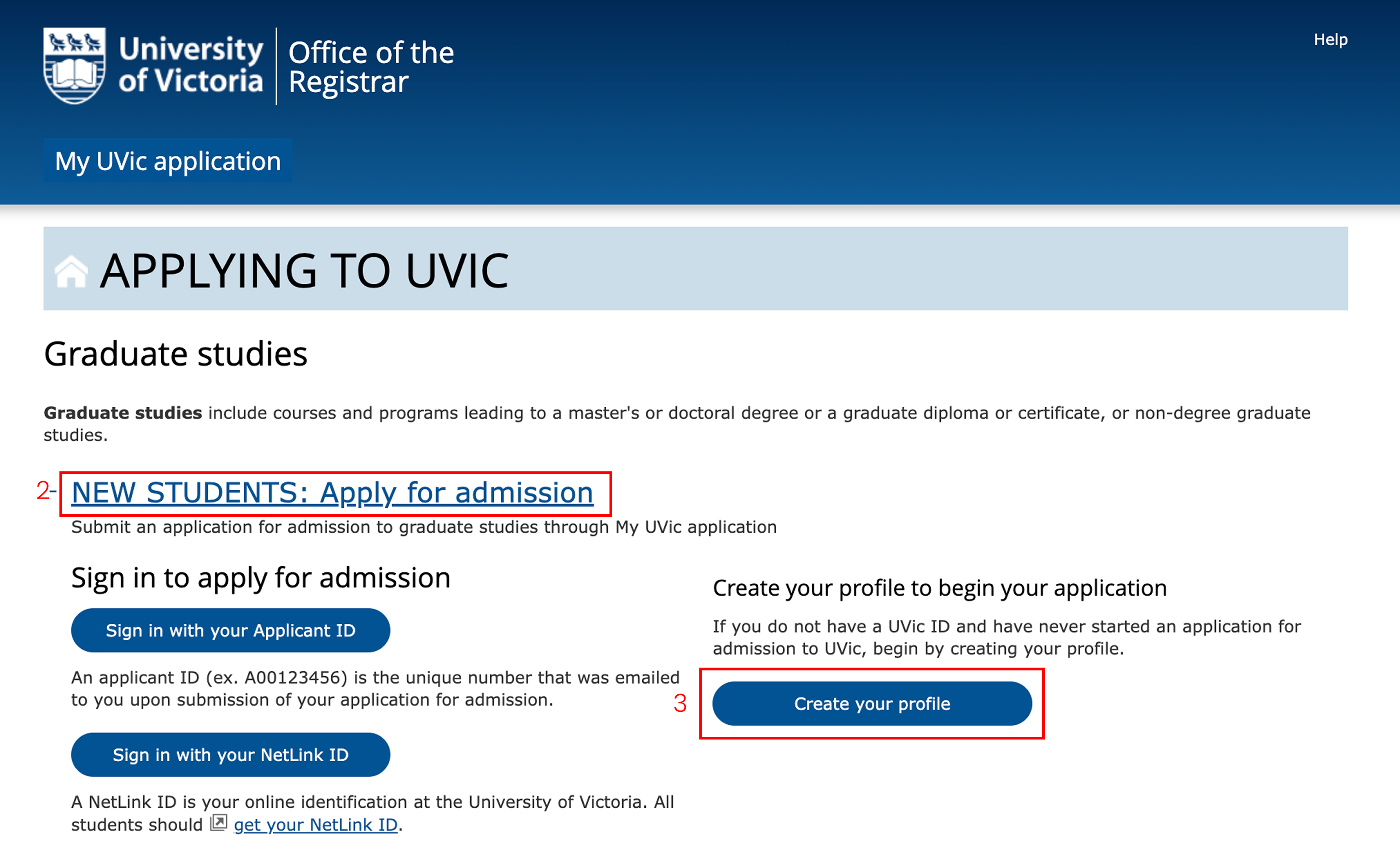 PART 1: Create your profile online